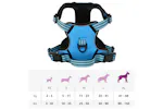 Dog Harness With Reflective Stripes Adjustable Blue Xl Dog Harness With Reflective Stripes Adjustable Blue Xl