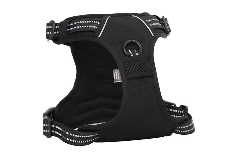 Dog Harness With Lead Collar Adjustable Black Xl Dog Harness With Lead Collar Adjustable Black Xl
