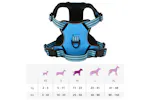 Dog Harness With Reflective Stripes Adjustable Blue M Dog Harness With Reflective Stripes Adjustable Blue M