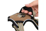Dog Harness With Reflective Stripes Adjustable Brown L Dog Harness With Reflective Stripes Adjustable Brown L