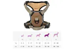 Dog Harness With Reflective Stripes Adjustable Brown L Dog Harness With Reflective Stripes Adjustable Brown L