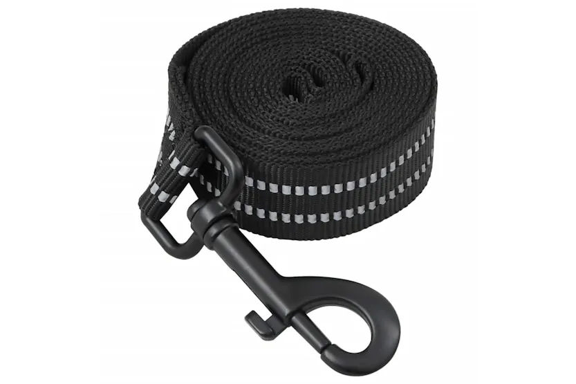 Dog Harness With Lead Collar Adjustable Black M Dog Harness With Lead Collar Adjustable Black M