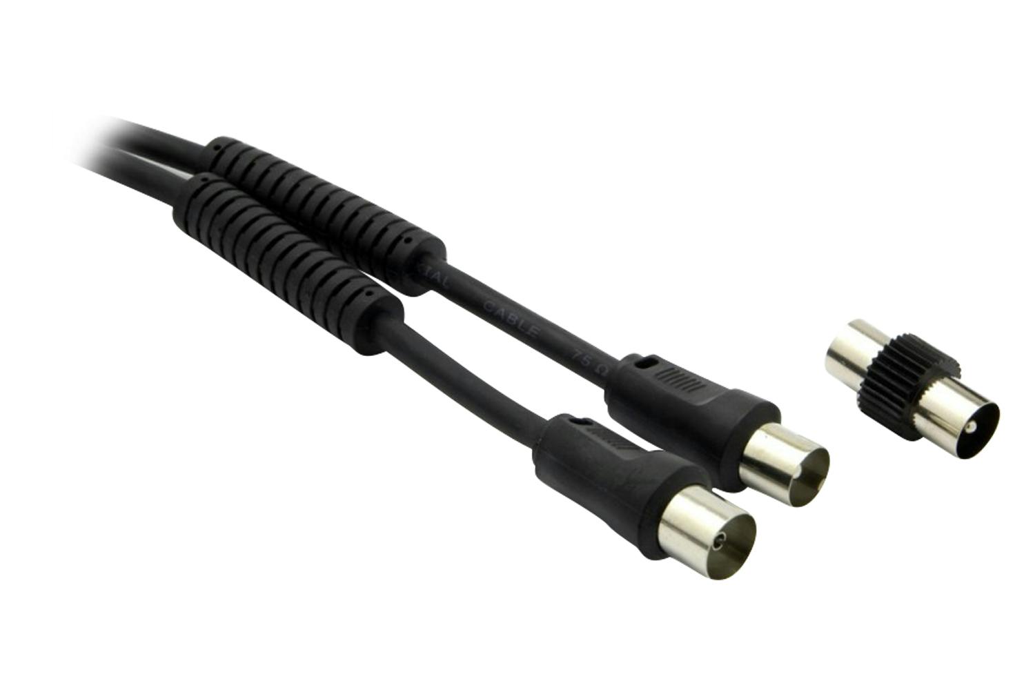 G&BL Ferrite Cores Male to Female Antenna Cable | 2m