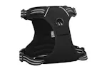 Dog Harness With Reflective Stripes Adjustable Black Xl Dog Harness With Reflective Stripes Adjustable Black Xl
