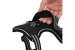 Dog Harness With Reflective Stripes Adjustable Black M Dog Harness With Reflective Stripes Adjustable Black M