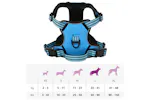 Dog Harness With Reflective Stripes Adjustable Blue L Dog Harness With Reflective Stripes Adjustable Blue L