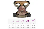 Dog Harness With Reflective Stripes Adjustable Camouflage Brown L Dog Harness With Reflective Stripes Adjustable Camouflage Brown L