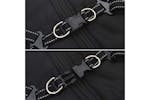 Dog Coat With Harness Waterproof Reflective Black L Dog Coat With Harness Waterproof Reflective Black L