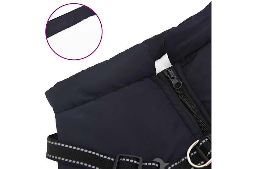 Dog Coat With Harness Waterproof Reflective Navy Blue 6xl Dog Coat With Harness Waterproof Reflective Navy Blue 6xl