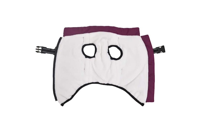 Dog Coat With Harness Waterproof Reflective Purple S Dog Coat With Harness Waterproof Reflective Purple S