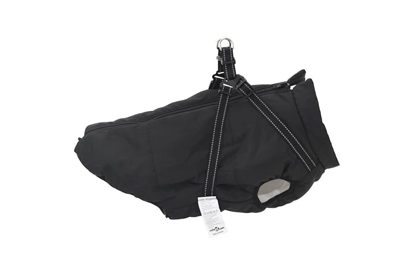Dog Coat With Harness Waterproof Reflective Black 6xl Dog Coat With Harness Waterproof Reflective Black 6xl