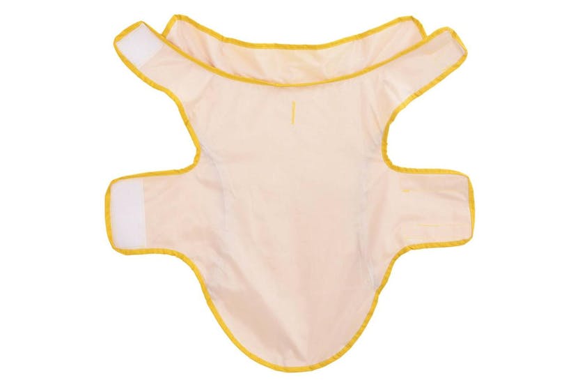 Dog Raincoat With Reflective Strips Polyester Yellow Xs Dog Raincoat With Reflective Strips Polyester Yellow Xs