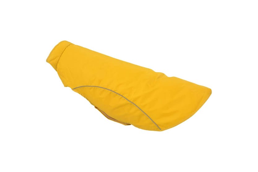 Dog Raincoat With Reflective Strips Polyester Yellow 3xl Dog Raincoat With Reflective Strips Polyester Yellow 3xl