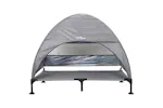 Raised Dog Bed Light Grey 127 X 81 X 108 Cm Fabric And Steel Raised Dog Bed Light Grey 127 X 81 X 108 Cm Fabric And Steel