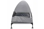 Raised Dog Bed Light Grey 127 X 81 X 108 Cm Fabric And Steel Raised Dog Bed Light Grey 127 X 81 X 108 Cm Fabric And Steel