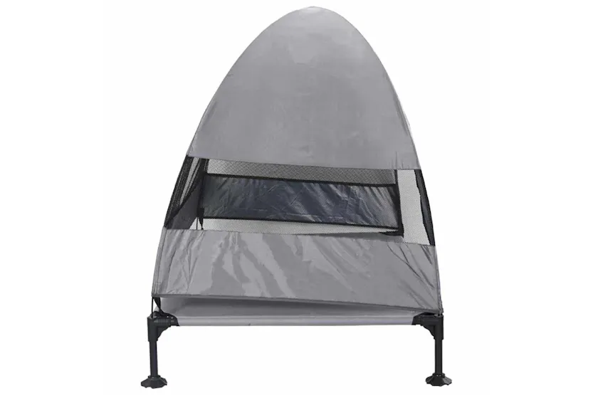 Raised Dog Bed Light Grey 127 X 81 X 108 Cm Fabric And Steel Raised Dog Bed Light Grey 127 X 81 X 108 Cm Fabric And Steel