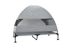 Raised Dog Bed Light Grey 127 X 81 X 108 Cm Fabric And Steel Raised Dog Bed Light Grey 127 X 81 X 108 Cm Fabric And Steel