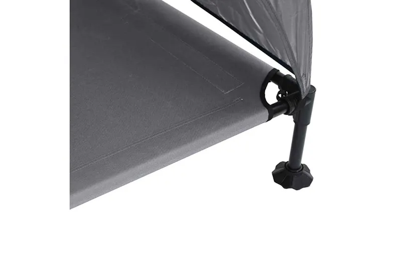 Raised Dog Bed Light Grey 127 X 81 X 108 Cm Fabric And Steel Raised Dog Bed Light Grey 127 X 81 X 108 Cm Fabric And Steel