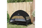 Raised Dog Bed Folding Black 127 X 81 X 108 Cm Fabric And Steel Raised Dog Bed Folding Black 127 X 81 X 108 Cm Fabric And Steel