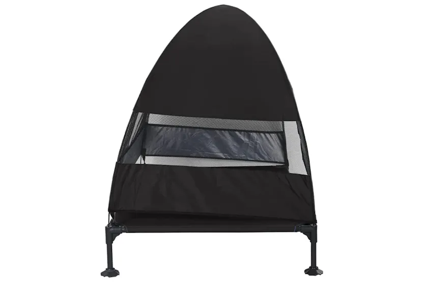 Raised Dog Bed Folding Black 127 X 81 X 108 Cm Fabric And Steel Raised Dog Bed Folding Black 127 X 81 X 108 Cm Fabric And Steel