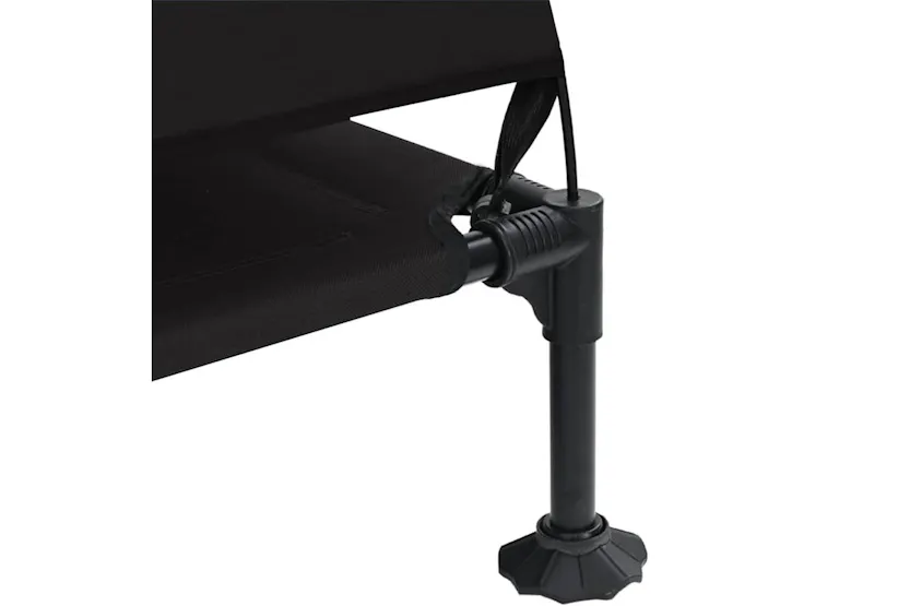 Raised Dog Bed Folding Black 127 X 81 X 108 Cm Fabric And Steel Raised Dog Bed Folding Black 127 X 81 X 108 Cm Fabric And Steel