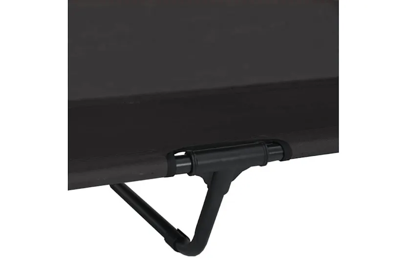 Raised Dog Bed Folding Black 127 X 81 X 108 Cm Fabric And Steel Raised Dog Bed Folding Black 127 X 81 X 108 Cm Fabric And Steel