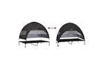 Raised Dog Bed Folding Black 127 X 81 X 108 Cm Fabric And Steel Raised Dog Bed Folding Black 127 X 81 X 108 Cm Fabric And Steel