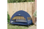Raised Dog Bed Navy Blue 127 X 81 X 108 Cm Fabric And Steel Raised Dog Bed Navy Blue 127 X 81 X 108 Cm Fabric And Steel