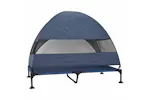 Raised Dog Bed Navy Blue 127 X 81 X 108 Cm Fabric And Steel Raised Dog Bed Navy Blue 127 X 81 X 108 Cm Fabric And Steel