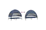 Raised Dog Bed Navy Blue 127 X 81 X 108 Cm Fabric And Steel Raised Dog Bed Navy Blue 127 X 81 X 108 Cm Fabric And Steel