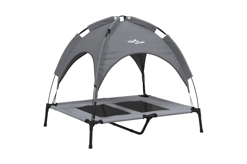 Dog Bed With Canopy Anthracite Oxford Fabric And Steel Dog Bed With Canopy Anthracite Oxford Fabric And Steel