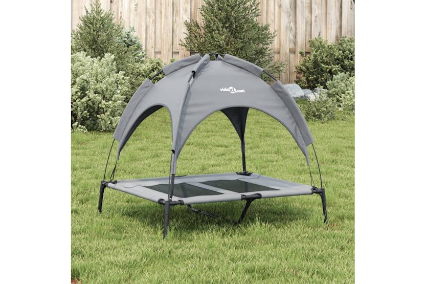 Dog Bed With Canopy Anthracite Oxford Fabric And Steel Dog Bed With Canopy Anthracite Oxford Fabric And Steel