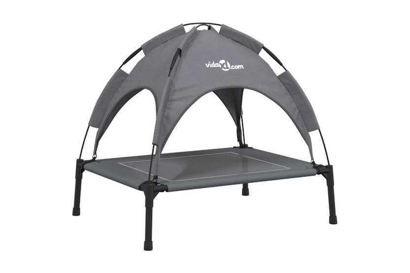 Dog Bed With Canopy Anthracite Oxford Fabric And Steel Dog Bed With Canopy Anthracite Oxford Fabric And Steel