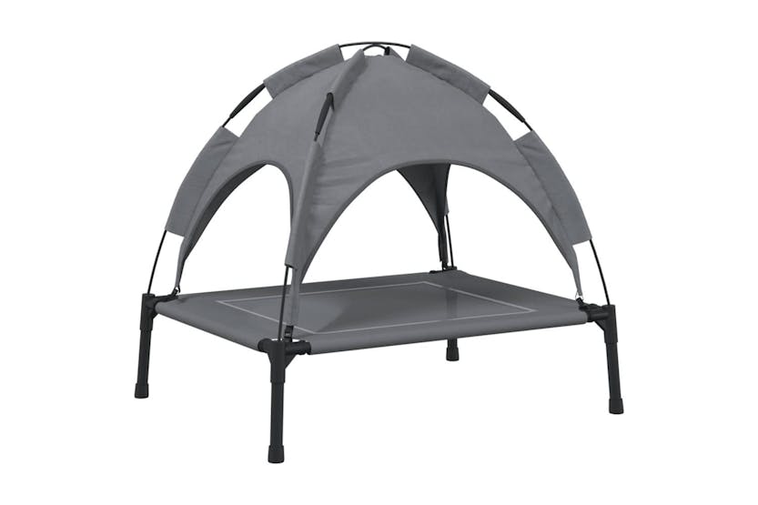 Dog Bed With Canopy Anthracite Oxford Fabric And Steel Dog Bed With Canopy Anthracite Oxford Fabric And Steel