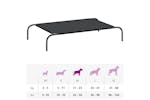 Elevated Dog Bed Black 110x65x20 Cm Oxford Fabric And Steel Elevated Dog Bed Black 110x65x20 Cm Oxford Fabric And Steel