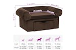 Dog Sofa With Drawer Brown 75x50x38 Cm Plush Dog Sofa With Drawer Brown 75x50x38 Cm Plush
