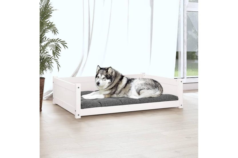Dog Bed White 1055x755x28 Cm Solid Pine Wood Dog Bed White 1055x755x28 Cm Solid Pine Wood