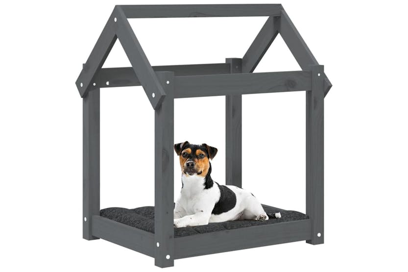 Dog Bed Grey 61x50x70 Cm Solid Wood Pine Dog Bed Grey 61x50x70 Cm Solid Wood Pine