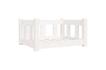 Dog Bed White 555x455x28 Cm Solid Wood Pine Dog Bed White 555x455x28 Cm Solid Wood Pine
