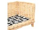 Dog Basket With Cushion 90x54x35 Cm Natural Willow Dog Basket With Cushion 90x54x35 Cm Natural Willow