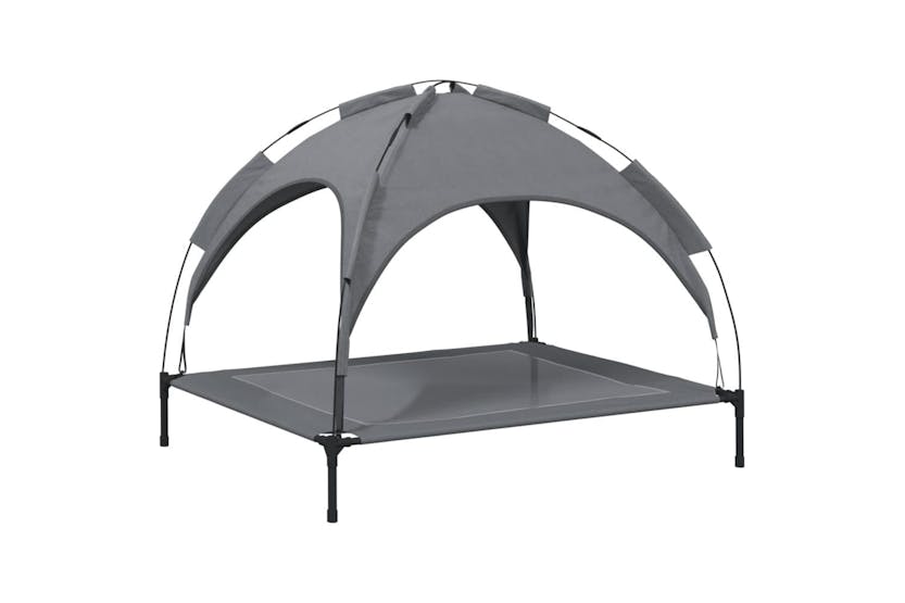 Dog Bed With Canopy Anthracite Oxford Fabric And Steel Dog Bed With Canopy Anthracite Oxford Fabric And Steel