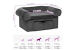 Dog Sofa With Drawer Dark Grey 75x50x38 Cm Plush Dog Sofa With Drawer Dark Grey 75x50x38 Cm Plush