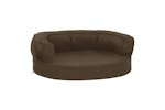 Ergonomic Dog Bed Mattress 60x42 Cm Linen Look Brown Ergonomic Dog Bed Mattress 60x42 Cm Linen Look Brown