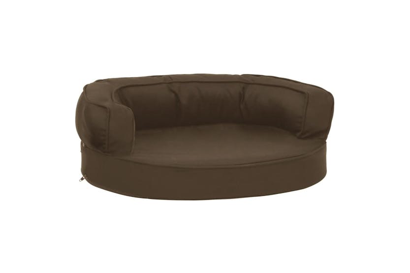 Ergonomic Dog Bed Mattress 60x42 Cm Linen Look Brown Ergonomic Dog Bed Mattress 60x42 Cm Linen Look Brown