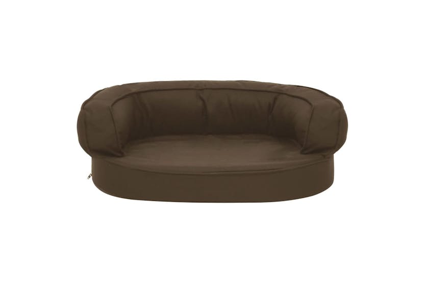 Ergonomic Dog Bed Mattress 60x42 Cm Linen Look Brown Ergonomic Dog Bed Mattress 60x42 Cm Linen Look Brown