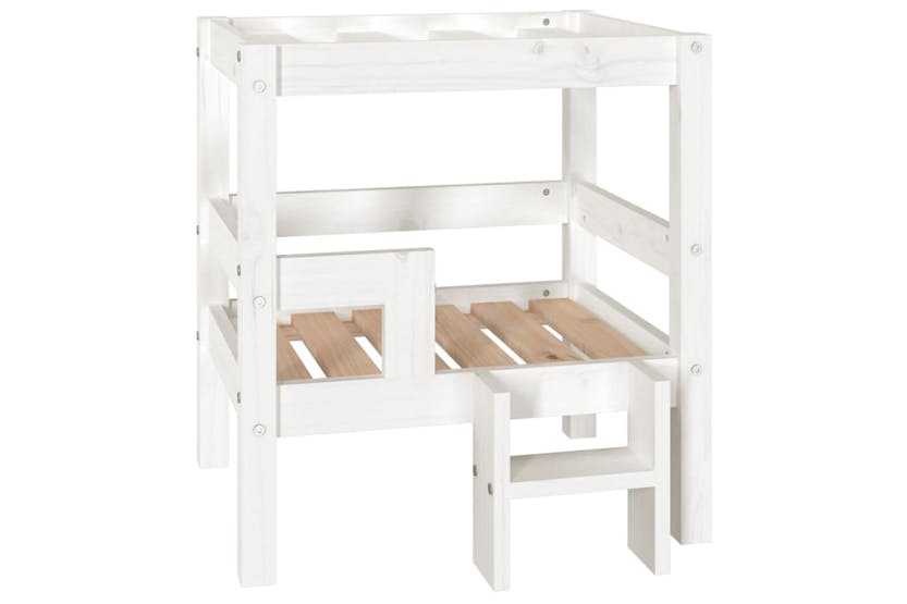 Dog Bed White 555x535x60 Cm Solid Wood Pine Dog Bed White 555x535x60 Cm Solid Wood Pine