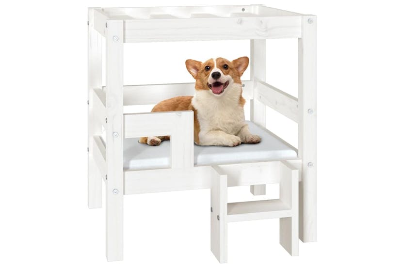 Dog Bed White 555x535x60 Cm Solid Wood Pine Dog Bed White 555x535x60 Cm Solid Wood Pine