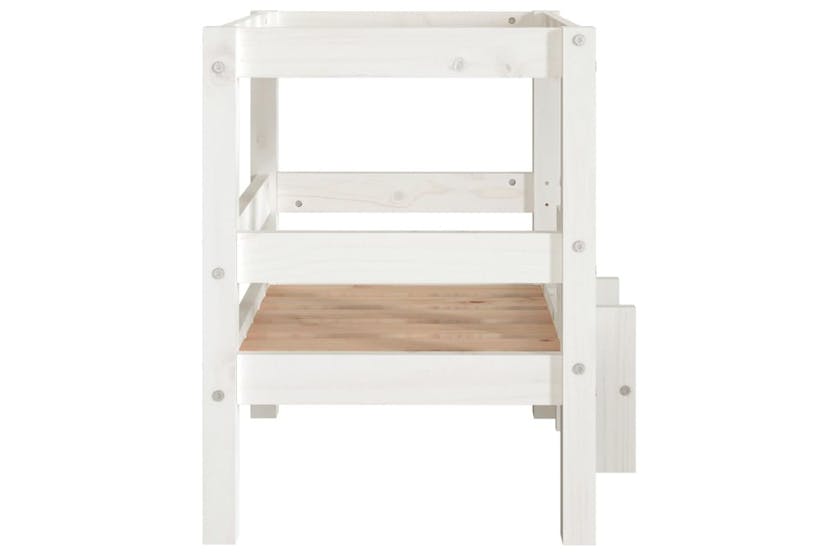 Dog Bed White 555x535x60 Cm Solid Wood Pine Dog Bed White 555x535x60 Cm Solid Wood Pine