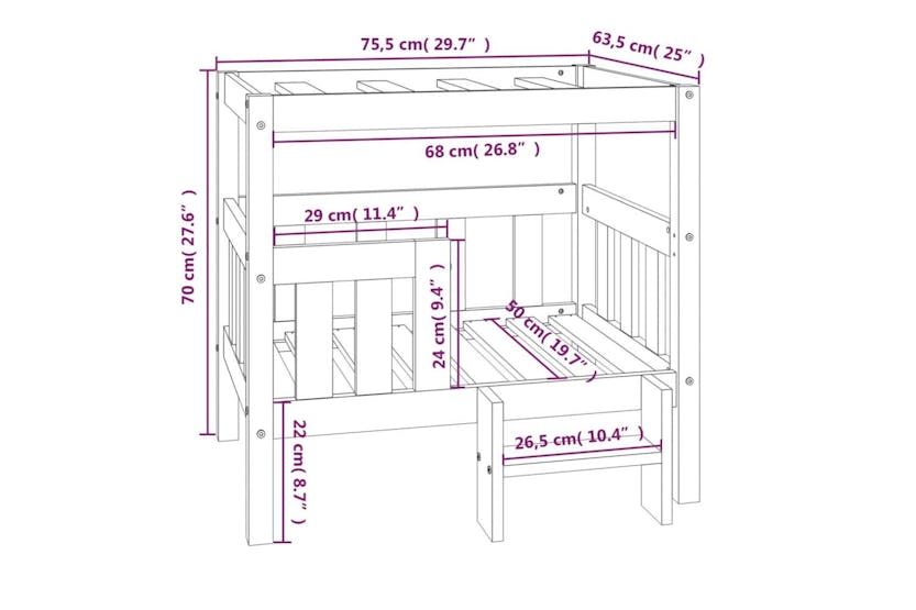 Dog Bed Honey Brown 755x635x70 Cm Solid Wood Pine Dog Bed Honey Brown 755x635x70 Cm Solid Wood Pine