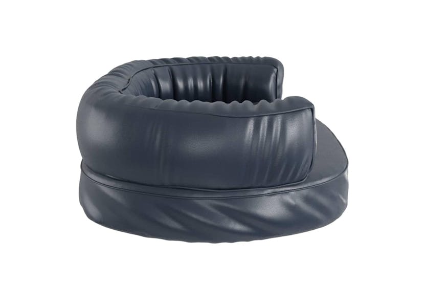 Ergonomic Foam Dog Bed Dark Blue 60x42 Cm Faux Leather Ergonomic Foam Dog Bed Dark Blue 60x42 Cm Faux Leather